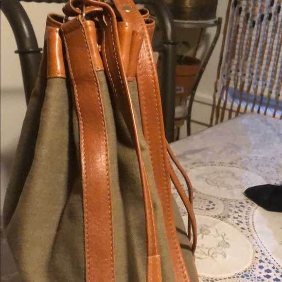 Leather and cotton bag - Picture 4 of 15
